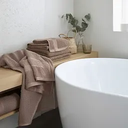 Банний рушник 70x140 см котоновий коричневий Colorful Home - мініатюра 3