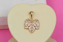 Кулон Xuping Jewelry Кленовий листочок 2,2 мм золотистий - мініатюра 2