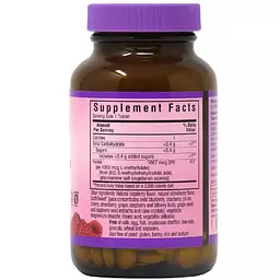 Вітамін B9 Bluebonnet Nutrition Earth Sweet Chewable Cellular Active Methylfolate зі смаком малини 1000 мкг 90 жувальних пігулок - мініатюра 2