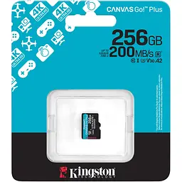 Карта пам'яті Kingston microSDXC Canvas Go! Plus 256GB Class 10 UHS-I U3 V30 A2 (SDCG4/256GBSP) [139170] - мініатюра 4