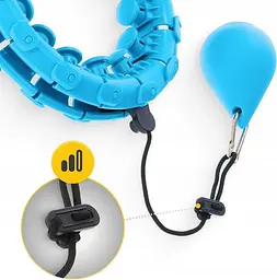 Хула-хуп для схуднення живота з вантажем Intelligent hulahoop Синій, масажний обруч для талії - мініатюра 8