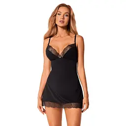 Еротичний комплект Obsessive Bella Rou chemise thong, M/L