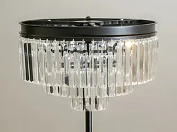 Торшер з абажуром з кришталю Diasha 1026-F-BK - мініатюра 2