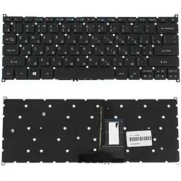 Клавіатура для ноутбука ACER (AS: SP513-51) rus, black, без кадру