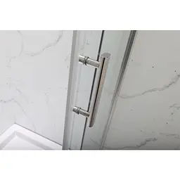 Душова кабіна з низьким піддоном Mixxus Hard SCT01-120x80x198-Tr Chrome New прозоре скло 5мм MI8428, Хром, прозорий, хром - мініатюра 7