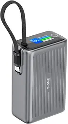 Power Bank Sigma X-power SI25A5QLX 25000mAh 100W Built-In USB-C Cable gray UA - мініатюра 3