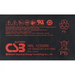 Акумулятор CSB AGM 12V (12V/100Ah/1200Wh) (HRL12330W) [112170] - мініатюра 3