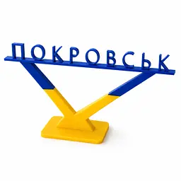 Подарункова стела «Покровськ» для військового, ветерана, волонтера — патріотичний сувенір