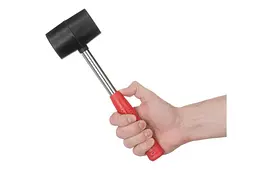 Киянка гумова Intertool 450 г х 65 мм чорна ручка метал - мініатюра 5
