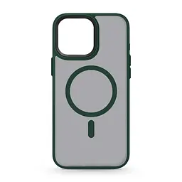 Чехол для Apple iPhone 15 Pro Max, Uniq MagCase, зеленый, противоударный, панель-накладка с MagSafe, ударопрочный TPU+PC, с магнитом MagSafe, поддержка полноценной беспроводной зарядки, ArmorStandart (ARM75321)