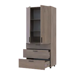 Шафа для одягу Doros Торн Кремона Канноло 2 ДСП/3Ш (полиці) 90х51.6х200 (44900430) - мініатюра 3
