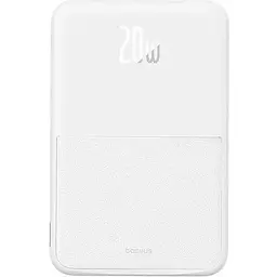 Портативна батарея Baseus MagPro Magnetic Bracket Wireless Fast-Charging 5000 mAh 20W P10064101223-00 White - мініатюра 3
