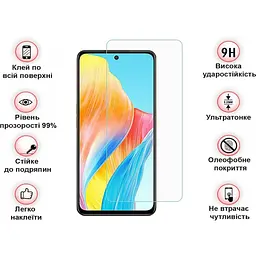 Захисне скло BeCover для Oppo A98 5G 3D Crystal Clear Glass (709773) - мініатюра 3
