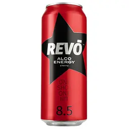 Упаковка енергетичного напою Revo Alco Energy Вишня 8.5% 12 л (0.5 л х 24 шт.) з/б - мініатюра 2