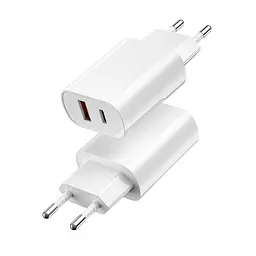 Мережевий зарядний пристрій Wiwu Wi-U002 Type C PD+QC Charger EU Plug Білий