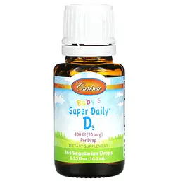 Вітамін D3 для дітей Carlson Baby's Super Daily D3 400 МЕ 10,3 мл - мініатюра 2