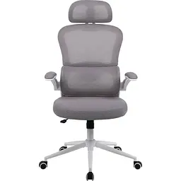 Офісне крісло GT Racer B-5880 White/Gray [125610] - мініатюра 2