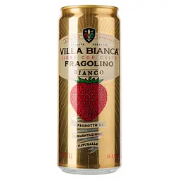 Сидр Villa Bianca Fragolino Bianco, 7-8,5%, з/б, 0,33 л