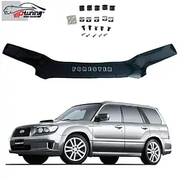 Дефлектор капоту мухобійка для Subaru Forester 2005-2008 Євро Кріплення (Vip Tuning) SB08