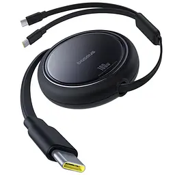 Дата кабель Baseus Bright Mirror Series Type-C to Type-C/Type-C 100W (1m) (P10318602111) Cluster Black - мініатюра 2