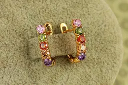 Сережки Xuping Jewelry літній карнавал 1,5 см золотисті
