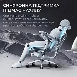 Ігрове крісло Sihoo DORO S300 Mesh Light Grey (S300-M202) - мініатюра 6
