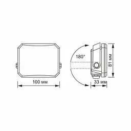 LED прожектор Videx F3, 20W 5000K 220V Black (VLE-F3-0205B) (27713-000) - мініатюра 6