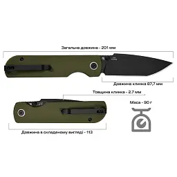 Ніж CJRB Nova Green PVD - мініатюра 6