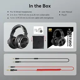 Навушники OneOdio Pro 10 3.5 мм/6.35 мм Black (Pro 10 Black) - мініатюра 3