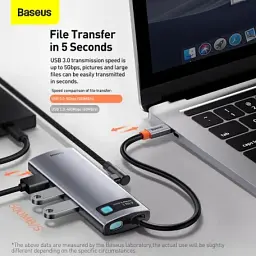 Концентратор Baseus USB-C 6-in-1 (CAHUB-CW0G) - миниатюра 11