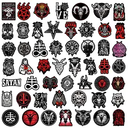 Стікерпак Сатана Диявол Набір наклейок GeekLand Satana Devil 50 штук - мініатюра 2