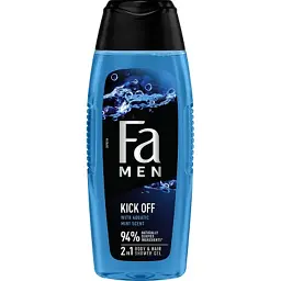 Гель для душу Fa Men Kick Off 2in1 Aqua Mint Scent Shower Gel 400 мл (9000101704211) - мініатюра 2