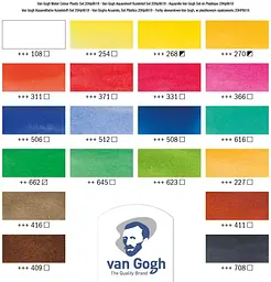Набір акварельних фарб VAN GOGH 18 кювет+2х10 мл - мініатюра 5