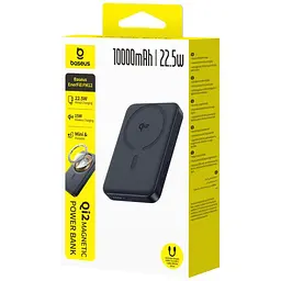 Портативний ЗП Power Bank Baseus EnerFill FM12 Qi2 Magnetic 22.5W з БЗП 10000mAh (E00285) Cosmic Black - мініатюра 2