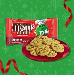 Драже M&M's Minis Peanut Butter Milk Chocolate Red & Green Christmas Candy Baking Bits 283 г - мініатюра 5