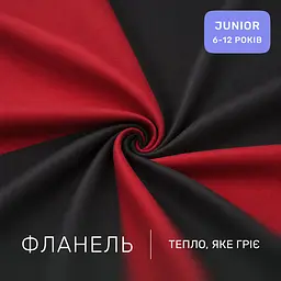 Дитяча постільна білизна MIRSON JUNIOR фланель Black/Red 200х220см (2200012803448) - мініатюра 4