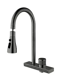 Змішувач для кухні Mixxus "Водоспад" FOL-017 graphite MI6344 Графіт