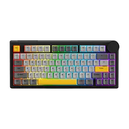 Клавіатура Ajazz AK820 V2 Coconut Flake Switch Wireless/Bluetooth/USB UA Black/Gray/Yellow (AK820-V2-CF-BGY)