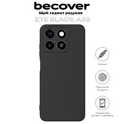 Чохол до мобільного телефона BeCover ZTE Blade A55 Black (712287) - мініатюра 5