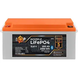 Акумулятор LogicPower LiFePO4 Smart BT 12V 12.8V/200Ah/2560Wh BMS 200A/100А [30172] [109369] - мініатюра 2