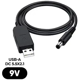 Кабель живлення USB to DC 5.5x2.1 9V 0.8m Armorstandart (ARM65662)