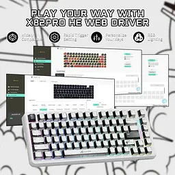 Клавіатура Attack Shark X82 Pro RGB HE Magnetic Switch Wireless Comic (AS-6972792470719-C-UA) [166729] - мініатюра 8