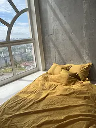 Комплект постільної білизни двоспальний 180х200 см варена бавовна White Dream Охра (2006/1) - мініатюра 6