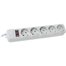 Мережевий фільтр живлення Maxxter SPM5-G-15G grey, 4.5 м кабель, 5 розеток (SPM5-G-15G)