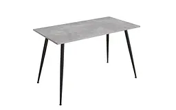 Кухонний стіл Марсель 40 Ferrum-decor 75x120x60 Чорний метал ДСП Бетон 16 мм (FRD-106753)