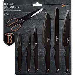 Набір ножів Berlinger Haus Black Rose Collection, 7 предметів, чорний (BH 2688) - мініатюра 2