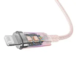 Кабель Baseus Explorer Series Fast Charging Cable with Smart Temperature Control Cable USB to Lightning 2.4A 1m CATS010004 Pink - мініатюра 4