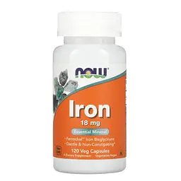 Железо Iron 18 mg 120 капсул NOW vit0005968