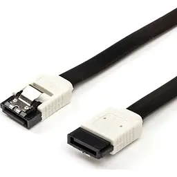 Кабель ATcom SATA III 0.5m із засувкою чорний (17126)