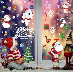 Набір новорічних наклейок на вікно Happy New Year 4 9125 20×30 см 9 аркушів - мініатюра 2